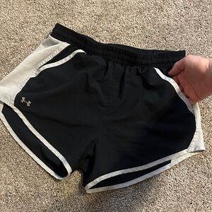 Under Armour Black and Gray Running Shorts with pockets!